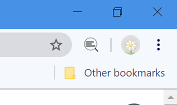 Inferhythm's button containing its logo in Google Chrome's toolbar